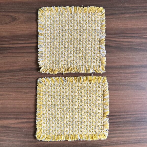 Set Of 6 Vintage Weavers Homespun 8-1/2 x 7 " Coaster Petite Napkin - Picture 6 of 8